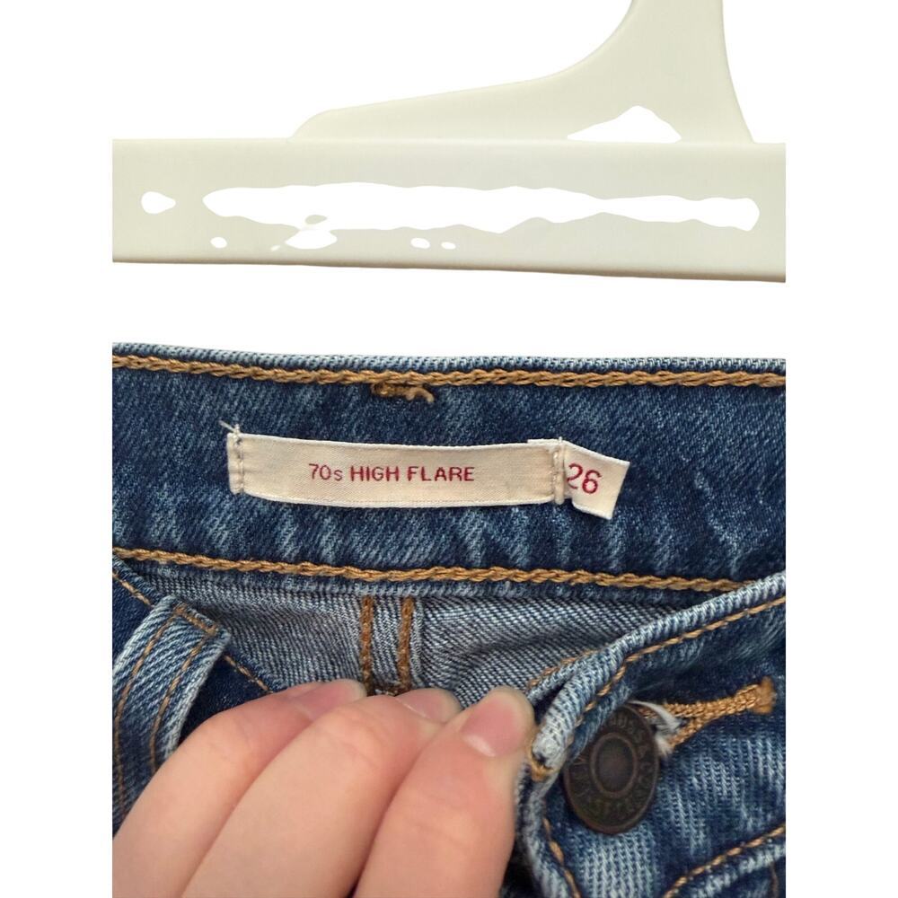 Levis 70s High Flare Sonoma Step Jeans 26 Ultra High Rise Bell Bottom Retro - Picture 4 of 12